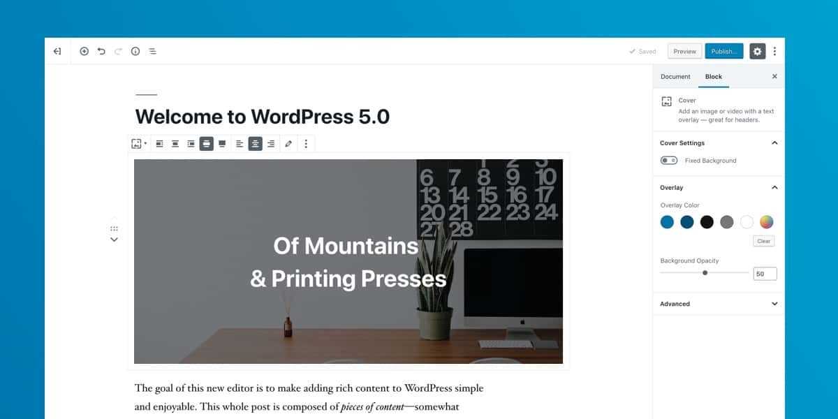 Gutenberg pour WordPress 5.0