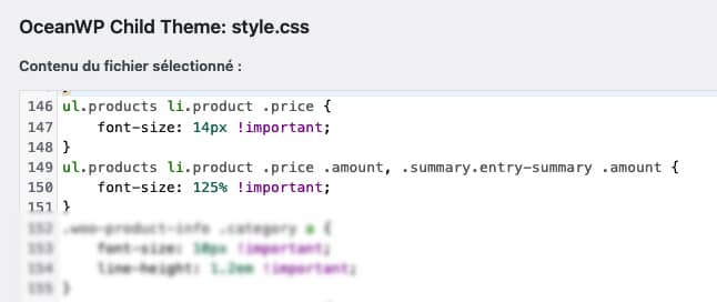 Tips & tricks : produit variable WooCommerce <b>“À partir de”</b> 3 Styles CSS liés à l’astuce : produit variable "À partir de"