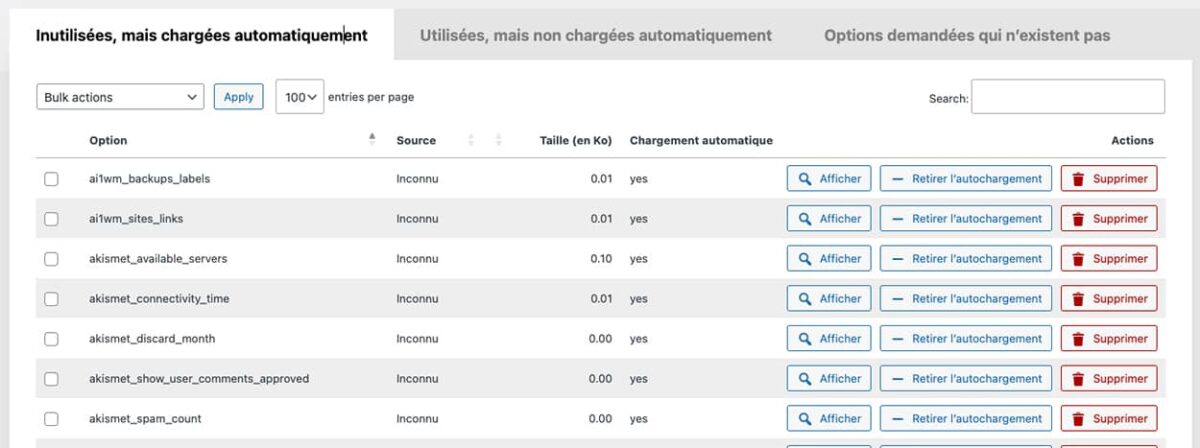 Nettoyer les options de WordPress : <b>AAA Option Optimizer</b> est là pour ça ! 2 Nettoyer les options de WordPress : <b>AAA Option Optimizer</b> est là pour ça ! 1