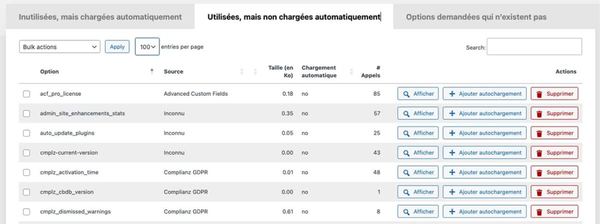 Nettoyer les options de WordPress : <b>AAA Option Optimizer</b> est là pour ça ! 3 Nettoyer les options de WordPress : <b>AAA Option Optimizer</b> est là pour ça ! 2