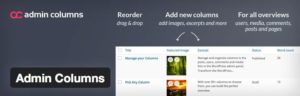 Extension WordPress Admin Columns