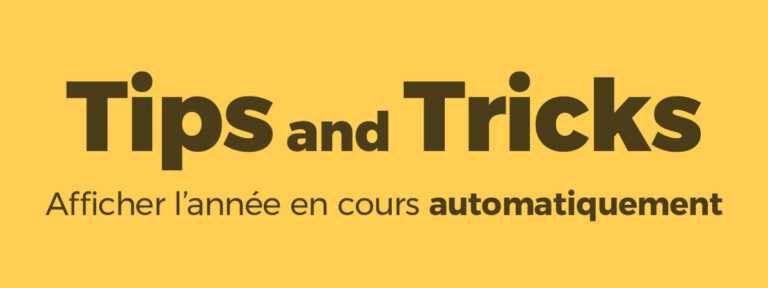 Accueil 17 Afficher l’année en cours avec un code court WordPress