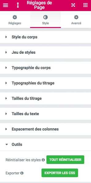AnalogWP Templates : des <b>jeux de styles</b> dans Elementor ! 7 AnalogWP - Les outils
