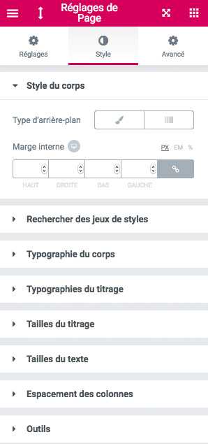 AnalogWP Templates : des <b>jeux de styles</b> dans Elementor ! 2 AnalogWP - Style du corps de page