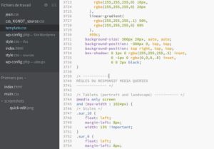 Edition de code avec Brackets