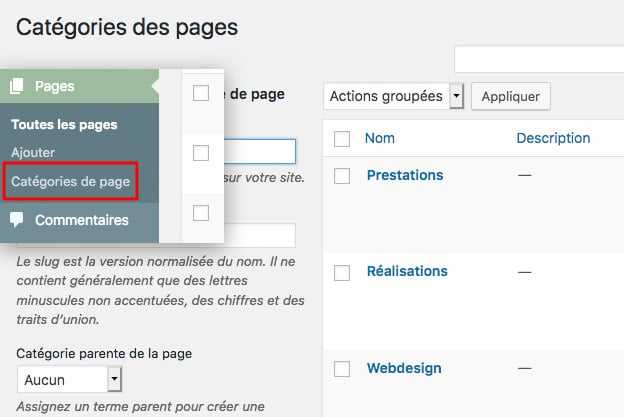 <b>Ajoutez des catégories</b> aux pages de votre site WordPress 1 <b>Ajoutez des catégories</b> aux pages de votre site WordPress 1
