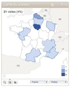 Piwik : votre outil de <b>tracking web</b> 6 Une cartographie pour la France