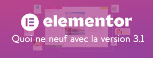 Elementor 3.1 et 3.2 future