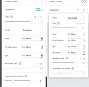 Elementor v1.9 : <b><i>une interface qui bouge</i></b> et des dents qui grincent 5 Elementor v1.9 - Typographie
