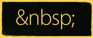 L'espace insécable en HTML