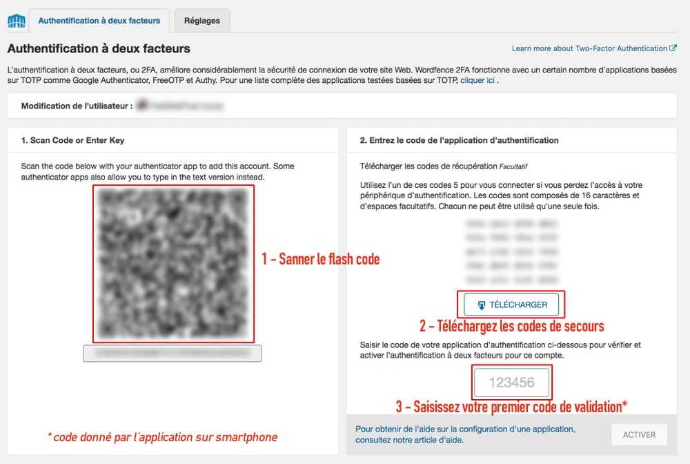 WordFence : activez l’authentification à 2 facteurs <b>pour sécuriser votre connexion</b> 2 WordFence : activez l’authentification à 2 facteurs <b>pour sécuriser votre connexion</b> 1