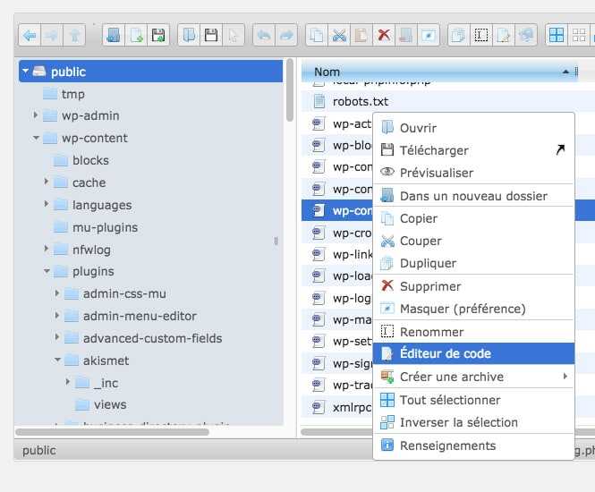 File Manager : le FTP depuis <b>l’administration WordPress</b> 5 File Manager : le FTP depuis <b>l’administration WordPress</b> 5