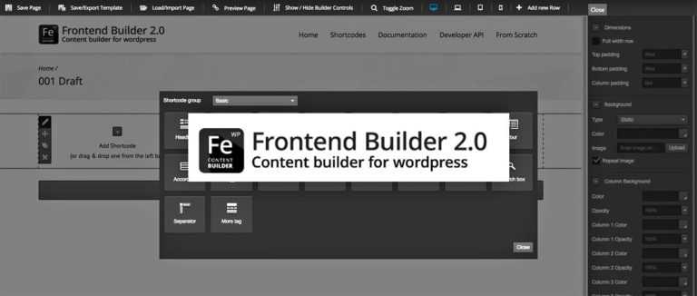 Frontend Builder for WordPress