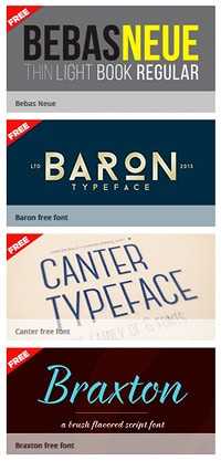 Fontfabric : un peu de <b>polices gratuites !</b> 1 Exemples de typos sur Fontfabric
