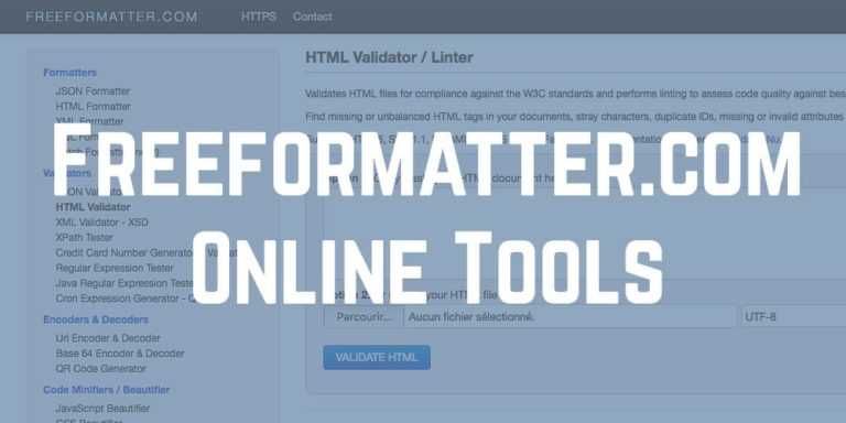 Freeformatter.com : formater son code c&rsquo;est mieux&hellip;