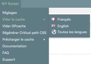 Accélérer WordPress ? <b>Simple et facile</b> avec WP Rocket 4 Gestion du cache en multilingue avec WP Rocket