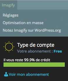IMAGIFY : compresse vos images <b>vite et bien !</b> 2 Menu déroulant bandeau top