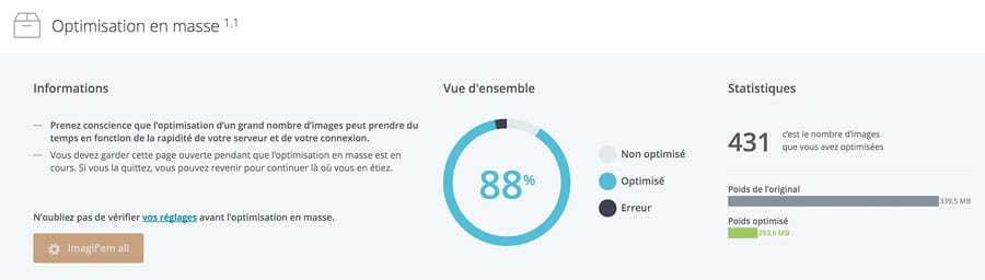 IMAGIFY : compresse vos images <b>vite et bien !</b> 5 Optimisation de masse