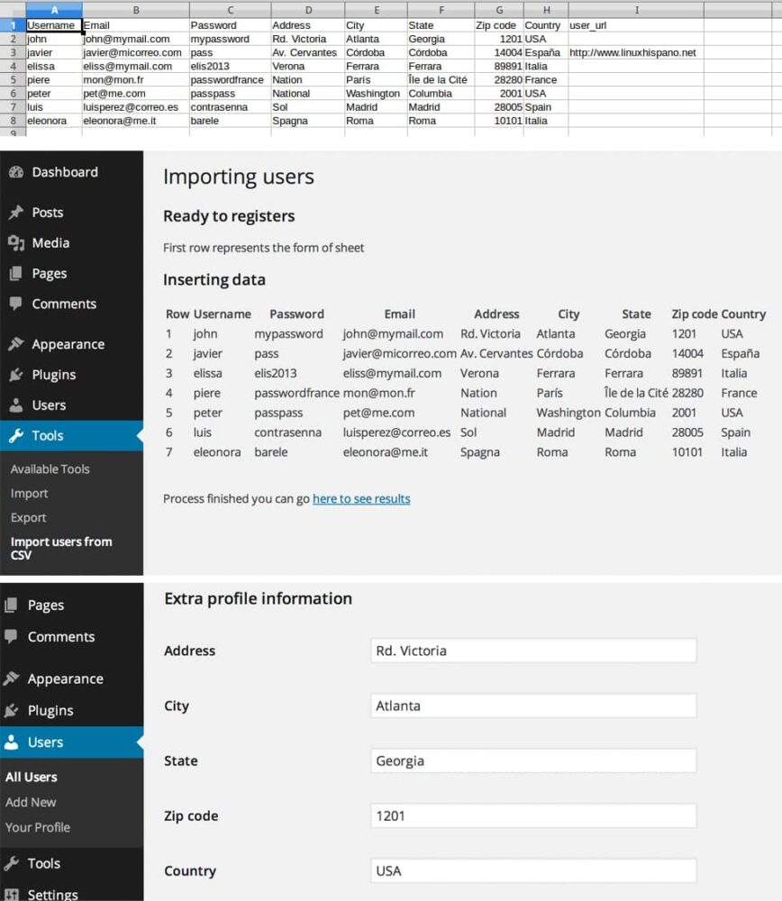 WordPress&nbsp;: <b>importer en masse</b> des comptes utilisateurs via&nbsp;CSV 1