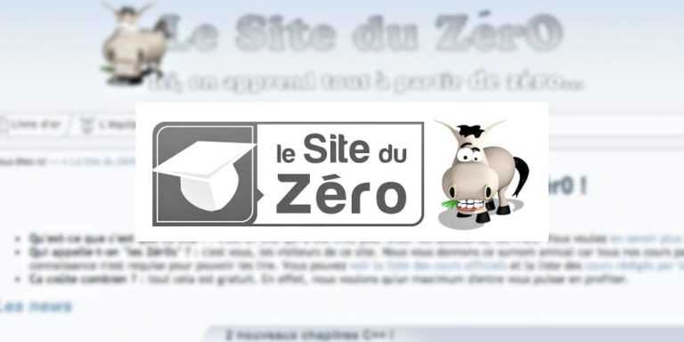 Le site du z&eacute;ro c'est fini