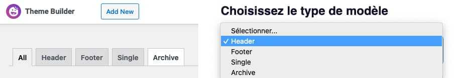 Happy Addons : <b>un bon pack</b> pour Elementor gratuit ! 4 Le constructeur de thème d’Happy Addons