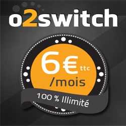 L'offre &agrave; 6&euro; TTC d'o2Switch