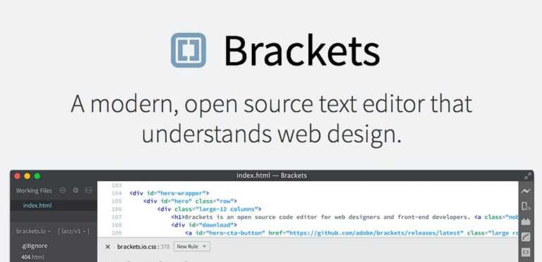 Brackets : &eacute;diteur HTML & CSS gratuit pour Mac et PC