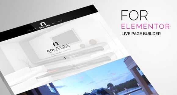 Splitube th&egrave;me pour Elementor