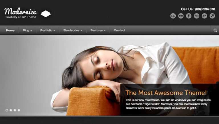 Th&egrave;me Premium WordPress Modernize