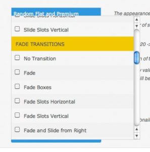 Slider Revolution V4.0 : <b>on remet tout à plat !</b> 5 Les transitions dans Slider Revolution
