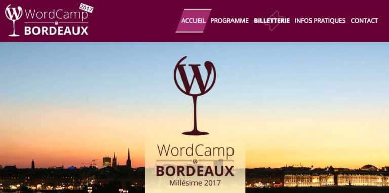 WordCamp le 18 mars 2017 &agrave; Bordeaux