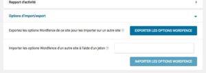 Le jeton de configuration Wordfence