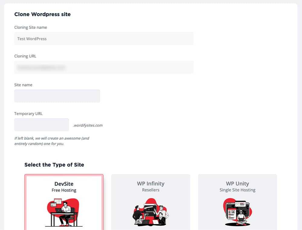 Cloner un site WordPress sur Wordify