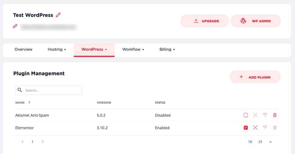Gestion des extensions du site WordPress
