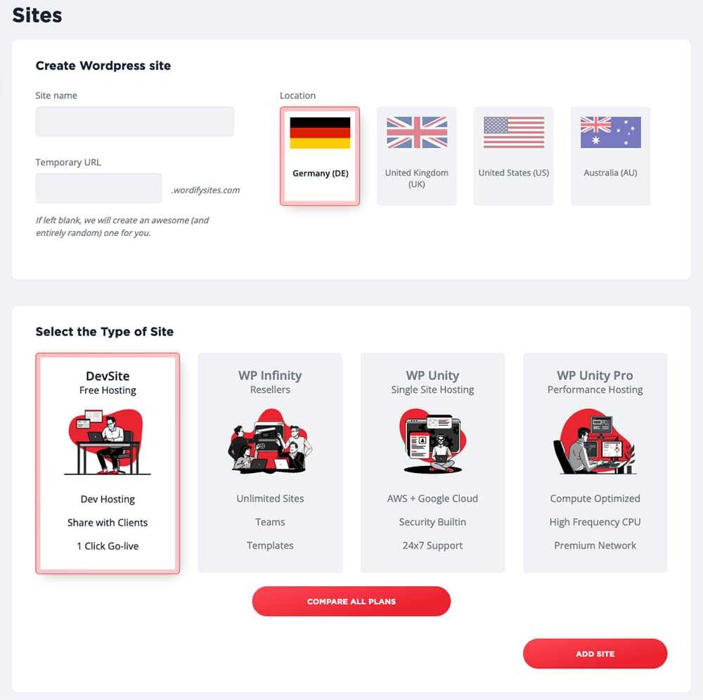 R&eacute;glages du site et de l'offre Wordify