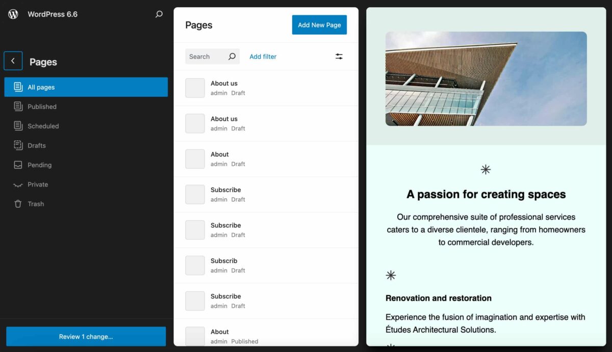 WordPress v6.6 : <b>grand ménage d’été !</b> 13 WordPress v6.6 - Bases des compositions de pages
