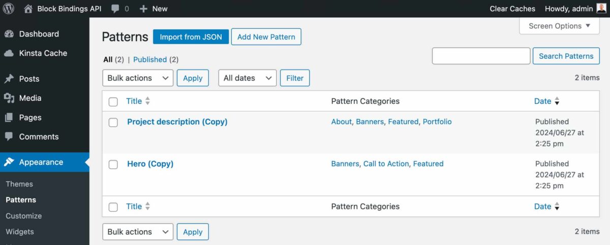 WordPress v6.6 : <b>grand ménage d’été !</b> 12 WordPress v6.6 - Catégories de compositions