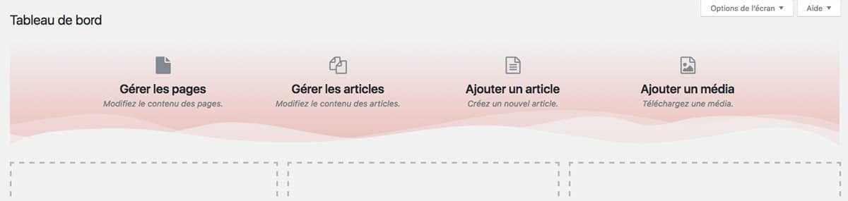 Dashboard Welcome for Elementor : <b>personnalisez</b> votre administration WordPress 2 Exemple de panneau d'accueil personnalisé avec Elementor + Dashboard Welcome