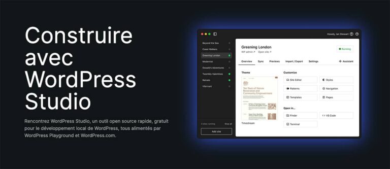 WordPress Studio : d&eacute;veloppez en local gratuitement