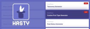 Cr&eacute;er des Custom Posts Type avec WP Hasty