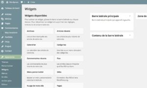 Gestion des widgets avec WordPress 3.8
