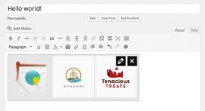 Galerie d'image dans l'&eacute;diteur