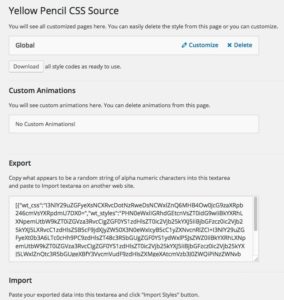 Yellow Pencil - Administration des styles